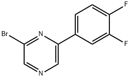 2-Bromo-6-(3,4-difluorophenyl)pyrazine Struktur