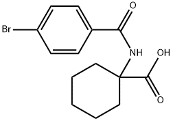 1-[(4-bromobenzoyl)amino]cyclohexanecarboxylic acid Struktur