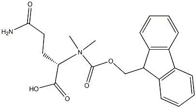 (2S)-5-(dimethylamino)-2-(9H-fluoren-9-ylmethoxycarbonylamino)-5-oxopentanoic acid Struktur