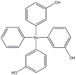 3,3',3''-(Phenylstannylidyne)triphenol Struktur