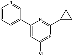 4-Chloro-6-(3-pyridyl)-2-cyclopropylpyrimidine Struktur