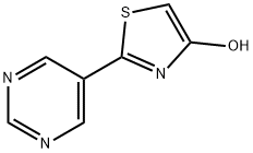 4-Hydroxy-2-(5-pyrimidyl)thiazole Struktur