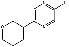 2-Bromo-5-(tetrahydropyran-3-yl)pyrazine Struktur