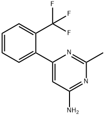 4-Amino-2-methyl-6-(2-trifluoromethylphenyl)pyrimidine Struktur