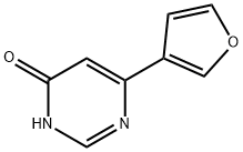 4-Hydroxy-6-(3-furyl)pyrimidine Struktur