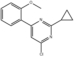 4-Chloro-6-(2-methoxyphenyl)-2-cyclopropylpyrimidine Struktur