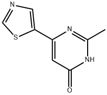 4-Hydroxy-2-methyl-6-(5-thiazolyl)pyrimidine Struktur