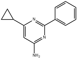 4-Amino-2-phenyl-6-cyclopropylpyrimidine Struktur