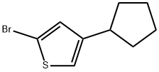 2-Bromo-4-(cyclopentyl)thiophene Struktur