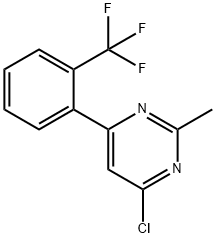 4-Chloro-2-methyl-6-(2-trifluoromethylphenyl)pyrimidine Struktur