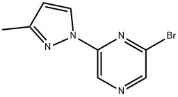 2-Bromo-6-(3-methyl-1H-pyrazol-1-yl)pyrazine Struktur