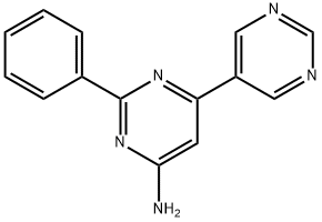 4-Amino-2-phenyl-6-(5-pyrimidyl)pyrimidine Struktur