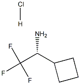 (1R)-1-cyclobutyl-2,2,2-trifluoroethan-1-amine hydrochloride Struktur