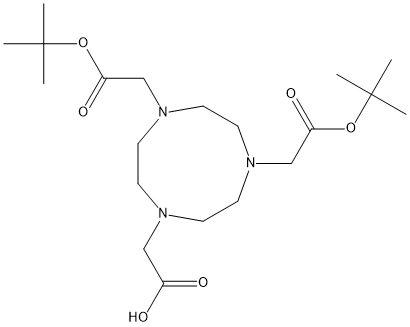 1H-1,4,7-Triazonine-1,4,7-triacetic acid, hexahydro-, 1,4-bis(1,1-dimethylethyl) ester Struktur