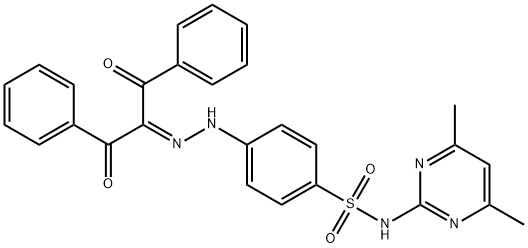 4-[2-(1-benzoyl-2-oxo-2-phenylethylidene)hydrazino]-N-(4,6-dimethyl-2-pyrimidinyl)benzenesulfonamide Struktur