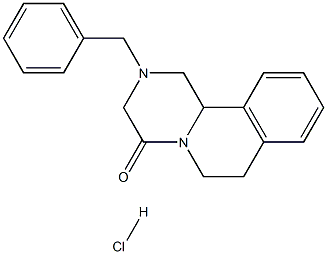 2-Benzyl-1,2,3,6,7,11b-hexahydro-pyrazino[2,1-a]isoquinolin-4-one, hydrochloride Struktur