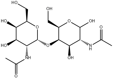 2-Acetamido-4-O-(2-acetamido-2-deoxy-a-D-galactopyranosyl)-2-deoxy-D-galactopyranose Struktur