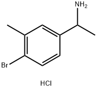 1-(4-BROMO-3-METHYLPHENYL)ETHAN-1-AMINE HYDROCHLORIDE Struktur