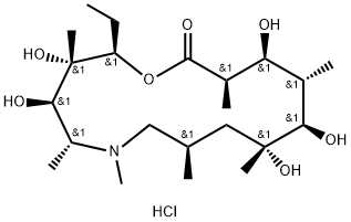 (2R,3S,4R,5R,8R,10R,11R,12S,13S,14R)-2-ethyl-3,4,10,11,13-pentahydroxy-3,5,6,8,10,12,14-heptamethyl-1-oxa-6-azacyclopentadecan-15-one Struktur