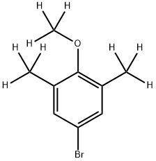 3,5-(Dimethyl-d6)-4-(methoxy-d3)-bromobenzene Struktur