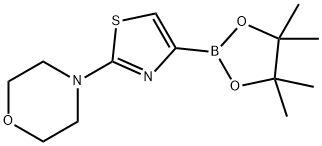 4-(4-(4,4,5,5-tetramethyl-1,3,2-dioxaborolan-2-yl)thiazol-2-yl)morpholine Struktur