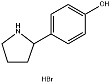 4-(pyrrolidin-2-yl)phenol hydrobromide Struktur