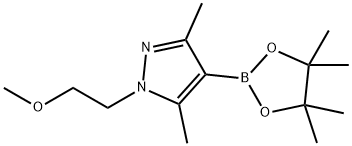 1H-Pyrazole, 1-(2-methoxyethyl)-3,5-dimethyl-4-(4,4,5,5-tetramethyl-1,3,2-dioxaborolan-2-yl)- Struktur