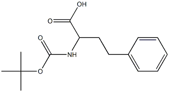 2-[(tert-butoxycarbonyl)amino]-4-phenylbutanoic acid Struktur