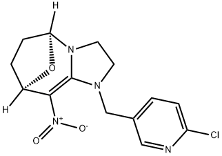 5,8-Epoxy-1H-imidazo[1,2-a]azepine, 1-[(6-chloro-3-pyridinyl)methyl]-2,3,5,6,7,8-hexahydro-9-nitro-, (5S,8R)- Struktur