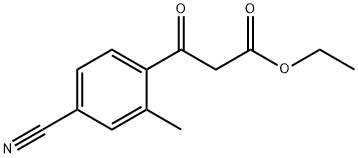 ethyl 3-(4-cyano-2-methylphenyl)-3-oxopropanoate Struktur