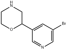 3-Bromo-5-(morpholin-2-yl)pyridine Struktur