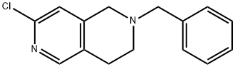 2-Benzyl-7-chloro-1,2,3,4-tetrahydro-[2,6]naphthyridine Struktur