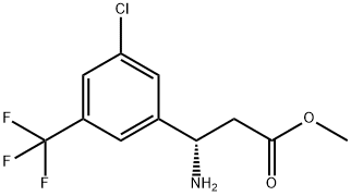 METHYL (3S)-3-AMINO-3-[3-CHLORO-5-(TRIFLUOROMETHYL)PHENYL]PROPANOATE Struktur