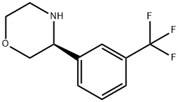 (3S)-3-[3-(TRIFLUOROMETHYL)PHENYL]MORPHOLINE Struktur