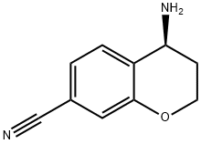 (4S)-4-AMINO-3,4-DIHYDRO-2H-1-BENZOPYRAN-7-CARBONITRILE Struktur