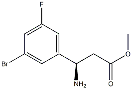 METHYL (3R)-3-AMINO-3-(3-BROMO-5-FLUOROPHENYL)PROPANOATE Struktur