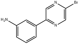 2-Bromo-5-(3-aminophenyl)pyrazine Struktur