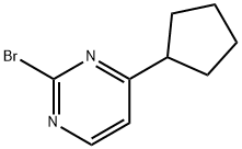 2-Bromo-4-(cyclopentyl)pyrimidine Struktur