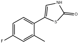 2-Hydroxy-5-(2-methyl-4-fluorophenyl)thiazole Struktur