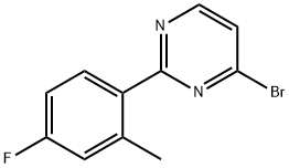 4-Bromo-2-(2-methyl-4-fluorophenyl)pyrimidine Struktur