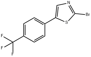 2-bromo-5-(4-(trifluoromethyl)phenyl)thiazole Struktur