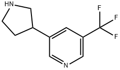 3-(pyrrolidin-3-yl)-5-(trifluoromethyl)pyridine Struktur