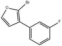 2-Bromo-3-(3-fluorophenyl)furan Struktur