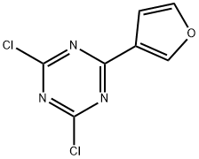 2,4-Dichloro-6-(3-furyl)-1,3,5-triazine Struktur