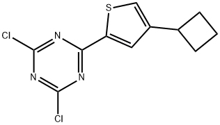 2,4-Dichloro-6-(4-cyclobutyl-2-thienyl)-1,3,5-triazine Struktur