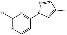 2-CHLORO-4-(4-METHYL-1H-PYRAZOL-1-YL)PYRIMIDINE Struktur