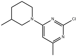 2-Chloro-4-(3-methylpiperidin-1-yl)-6-methylpyrimidine Struktur