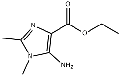 ethyl 5-amino-1,2-dimethyl-1H-imidazole-4-carboxylate Struktur