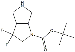 tert-butyl 3,3-difluorohexahydropyrrolo[3,4-b]pyrrole-1(2H)-carboxylate Struktur