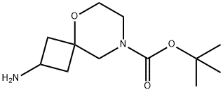 tert-butyl 2-amino-5-oxa-8-azaspiro[3.5]nonane-8-carboxylate Struktur